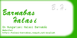 barnabas halasi business card
