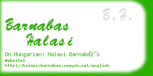 barnabas halasi business card